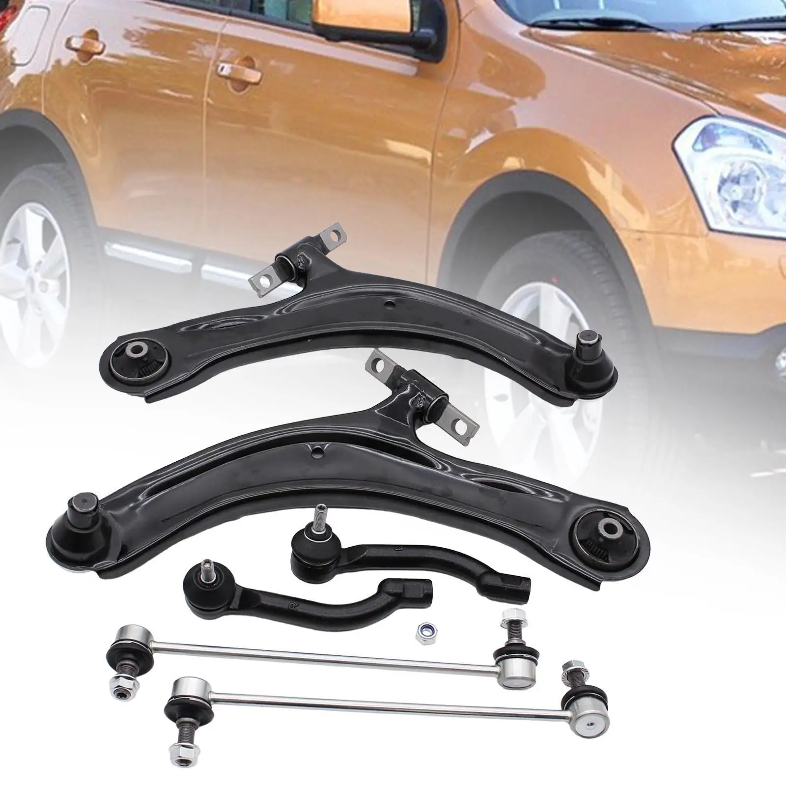 

2 Pieces Front Lower Wishbones Arms Sturdy for Nissan Qashqai 2007-2015