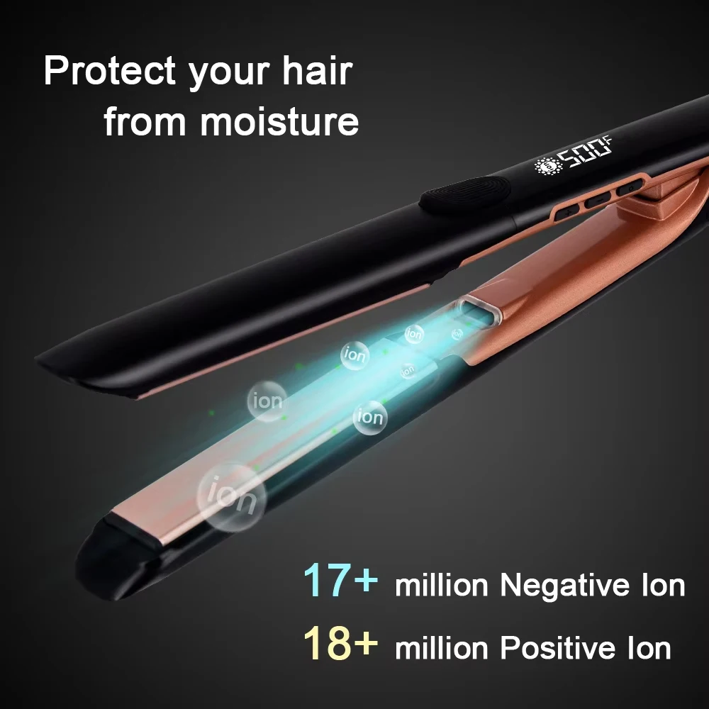 Plasma Hair Straightener Curler Keratin Treatment 260°C 500°F Hair Flat Irons For Frizzy Hair Recovers Damage 110-240V