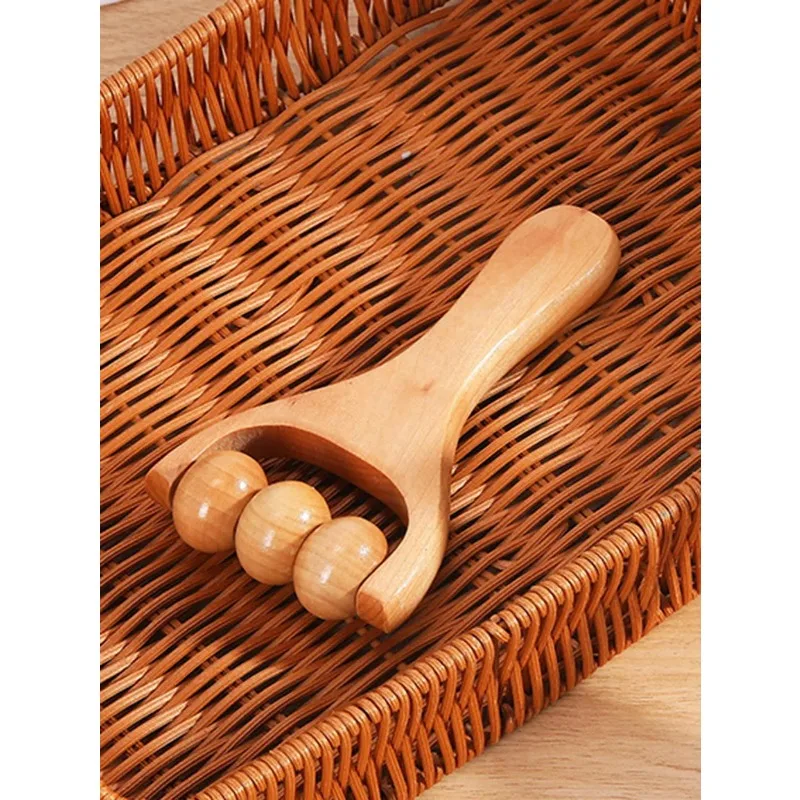 Wooden Roller Massager Therapy Body Massager Face Shoulder Neck Hand Push Rolling Massager Body Soothing Relaxing Massage Tools