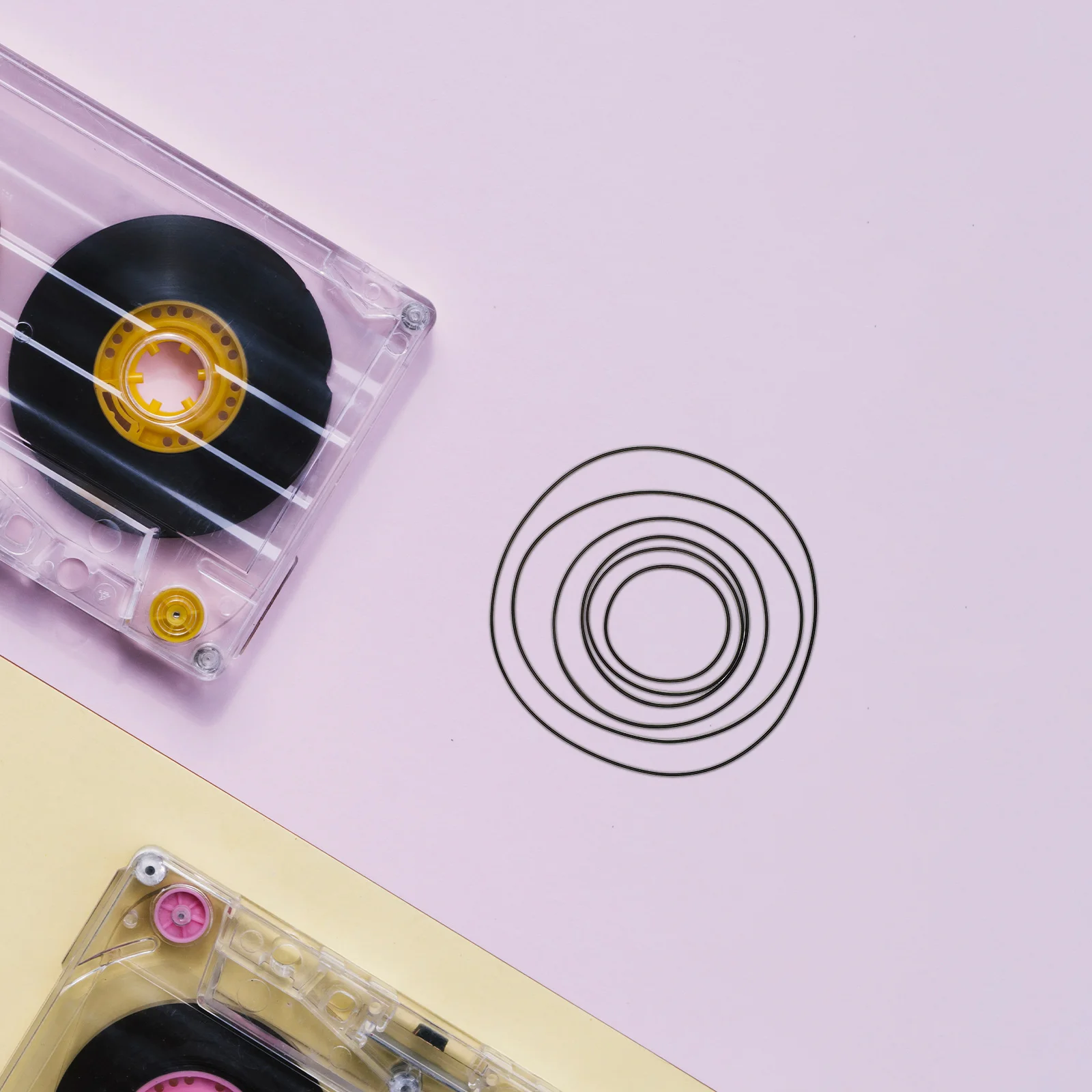 

30pcs Belt Rubber Flat Recorder Belts Cassette Square Player Replacement Turntable High Precision Wear for Tape