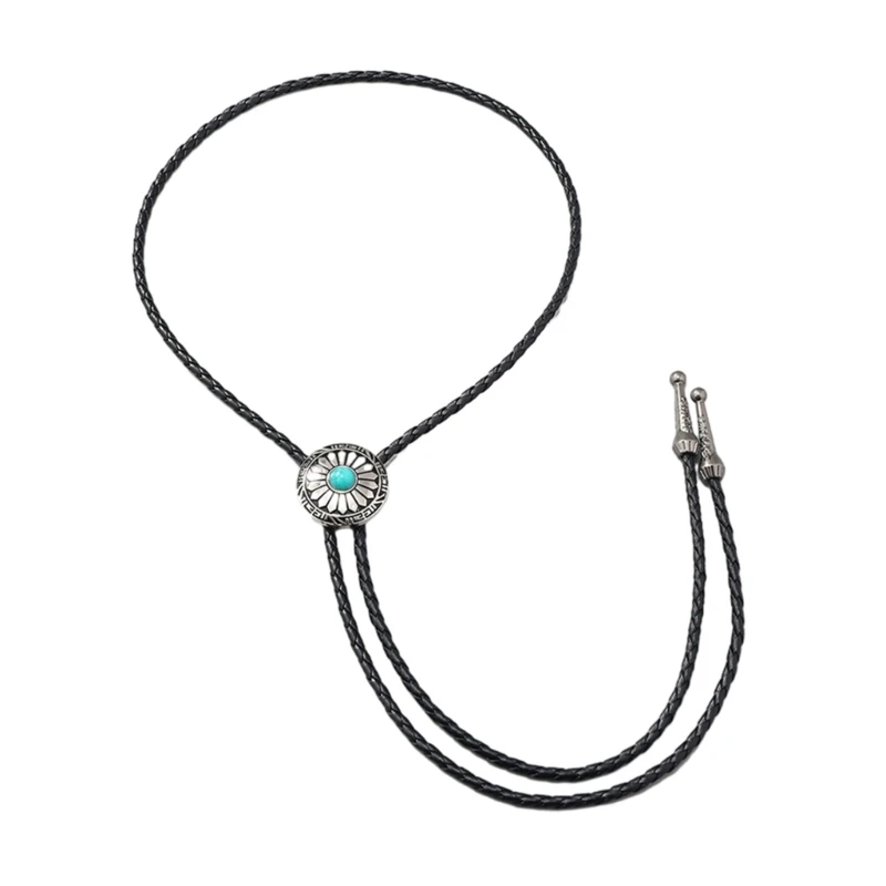 

Western Vintage Bolo Tie Cowboy Tie Turquoise Bolo Tie Natives American Bolo Tie for Men Cowboy Necktie Western Bolo