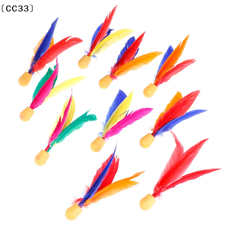 

10 шт. уличных бадминтонных воланов для детей, резиновые и перьевые воланы [CC33]