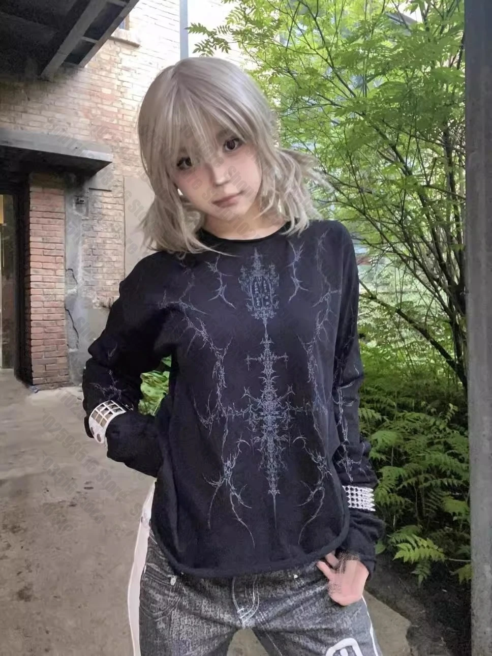 تي شيرت نسائي Y2k ملابس علوية للسيدات Trashy Y2k 2000s تي شيرت للنساء تي شيرت نسائي Kawaii Kpop الجرونج ملابس قوطية إيمو #1