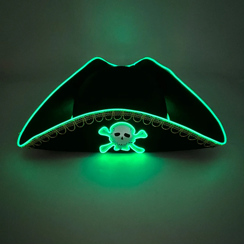 LED Light-Up Pirate Hat & Party Mask – detail image 3