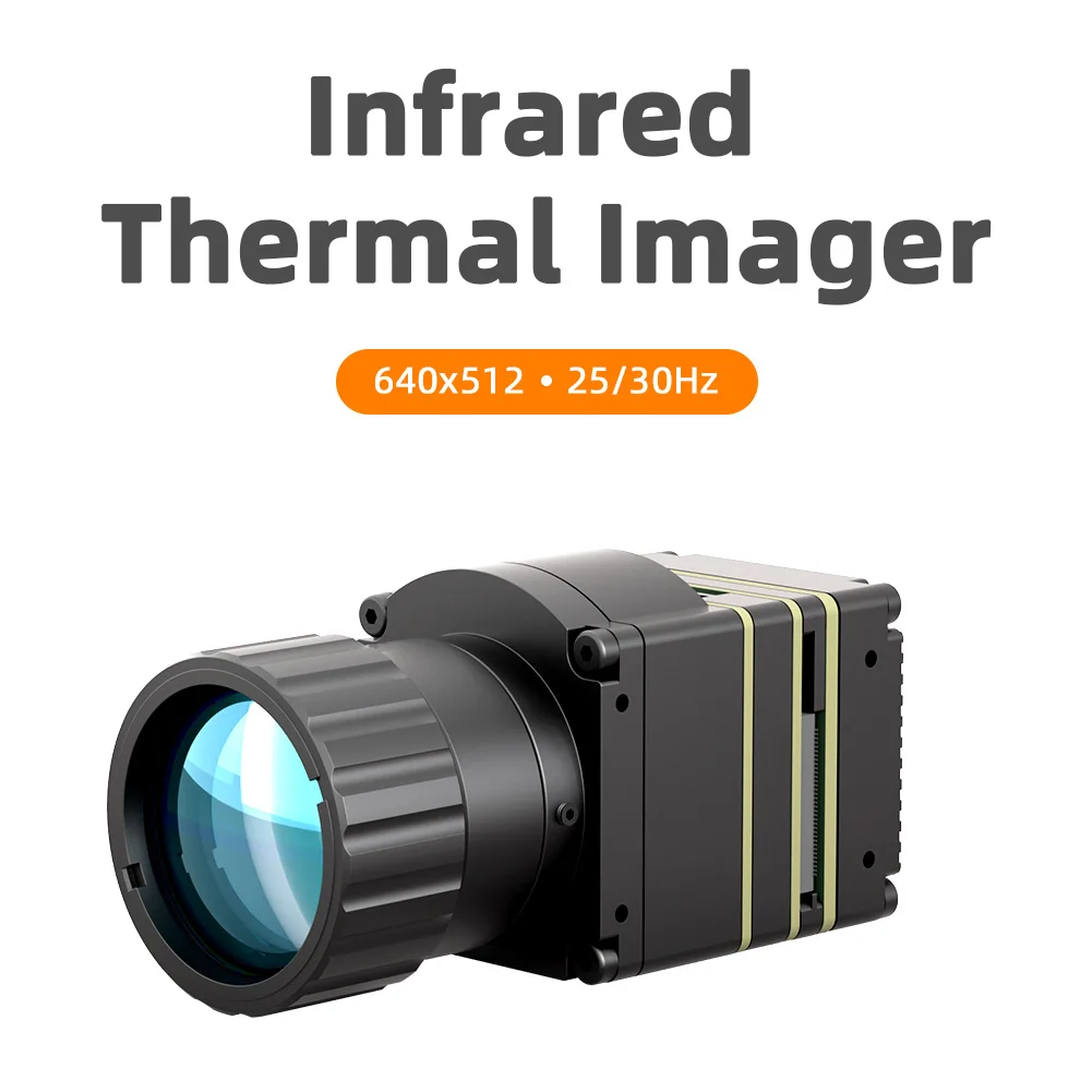 Uncooled IR LWIR Thermal Imager 640x512 With 25/35MM Lens HDMI UVC USB Interface Industrial Vehicle Thermal Detection Camera