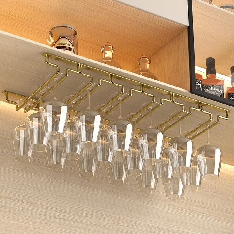 Stainless steel red wine glass holder hanging wine glass holder upside down goblet holder light luxury high-end ornament wine ca