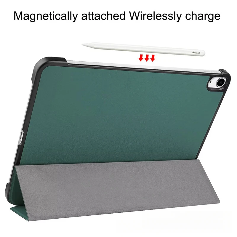 Tri-Fold PC Case for iPad Air 13 2025 Pro 12.9 with Auto Wake Sleep Shockproof Cover