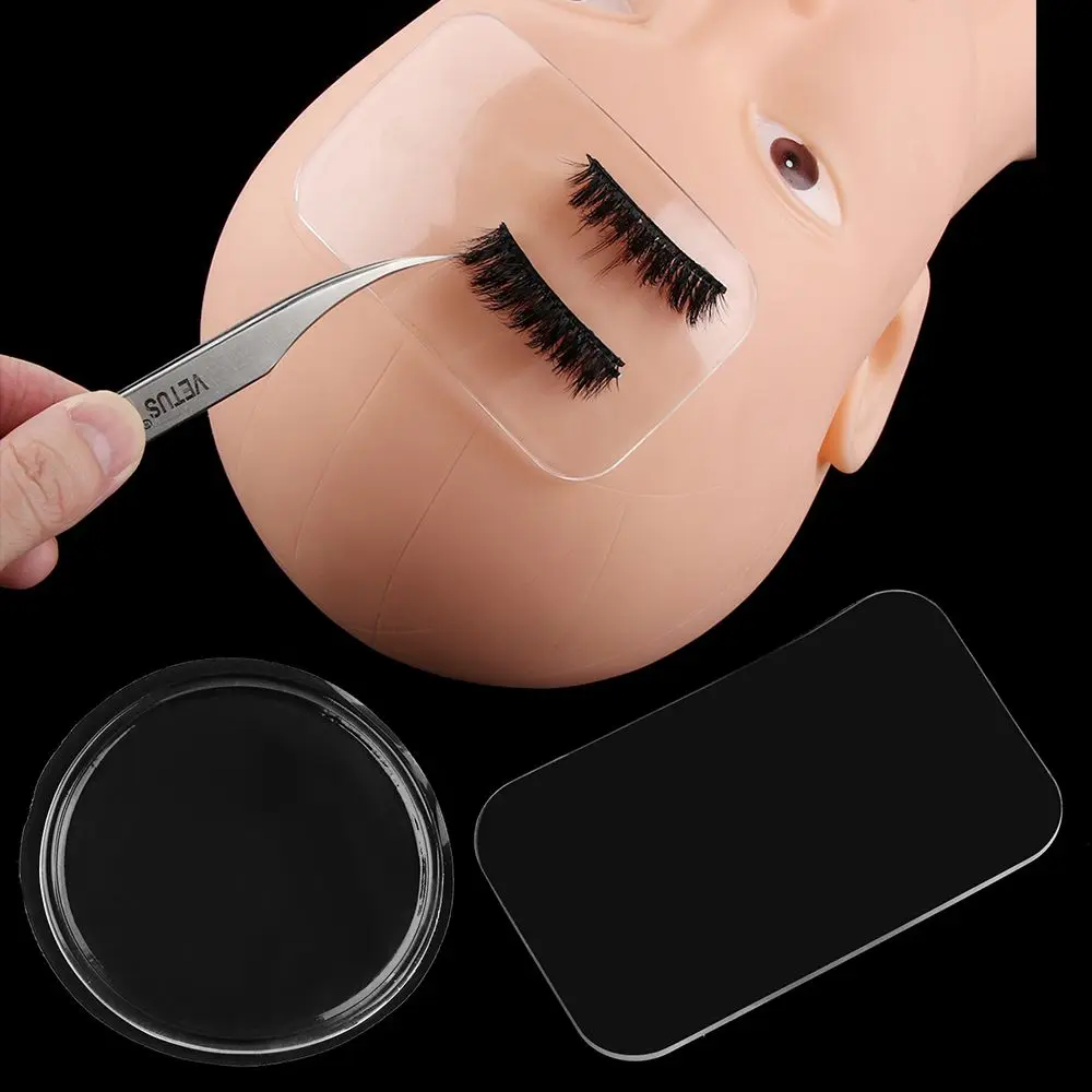 Fashion Glue Pad Electrostatic Extension Tool Individual Eyelash Palette Eyelash Grafting Holder Silicone Lashes Tray