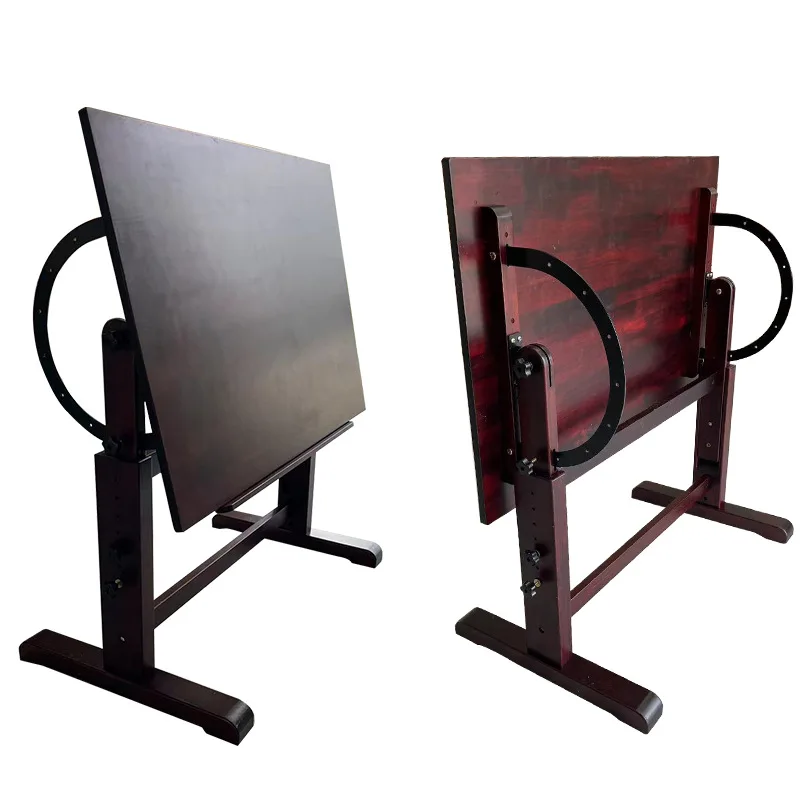 Student desk, drawing table, walnut colored lifting workbenc