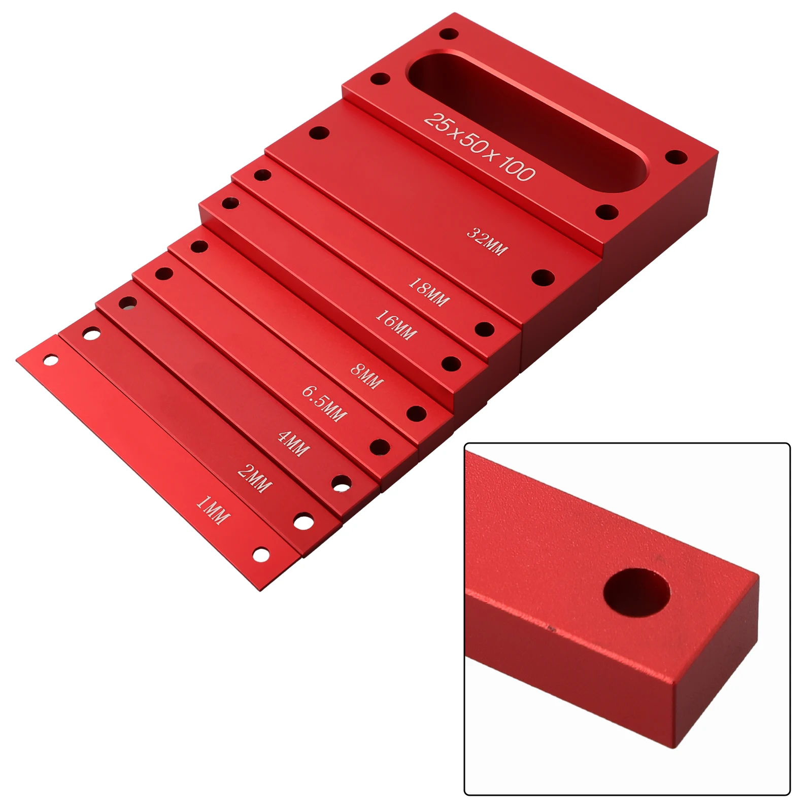 Handy Metric Setup Bars  Aluminum Gauge Blocks for Router Table Saw  Anodized Finish  Perfect for Woodworking  9pcs Set