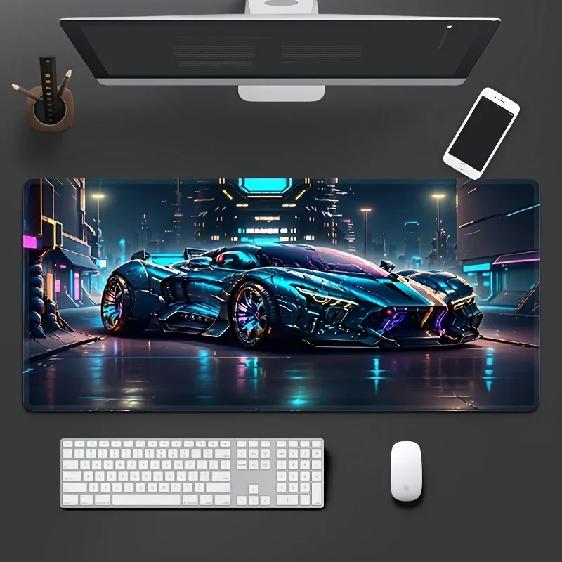 Sci-fi sports car design mousepad game desk pad washable rubber non-slip base new game accessories office computer keyboard mat