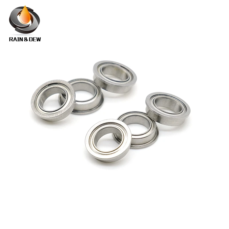 5Pcs F6805ZZ Flange Ball Bearing 25x37x7mm Thin Section Flange Bearing ABEC-7