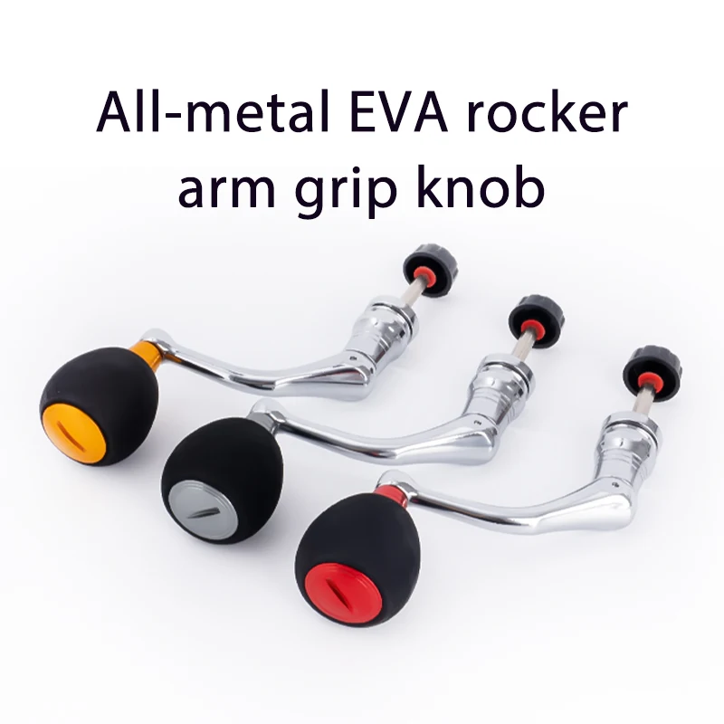 1pc médio/grande dobrável hexágono carretel de pesca alça caber 2000-6000 botão eva aperto molinete acessórios