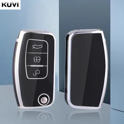 For Ford Focus 2 MK2 Fiesta Mondeo Galaxy Falcon Territory Ecosport Car TPU Folding Key Cover Bag Shell Case Keychain Protector