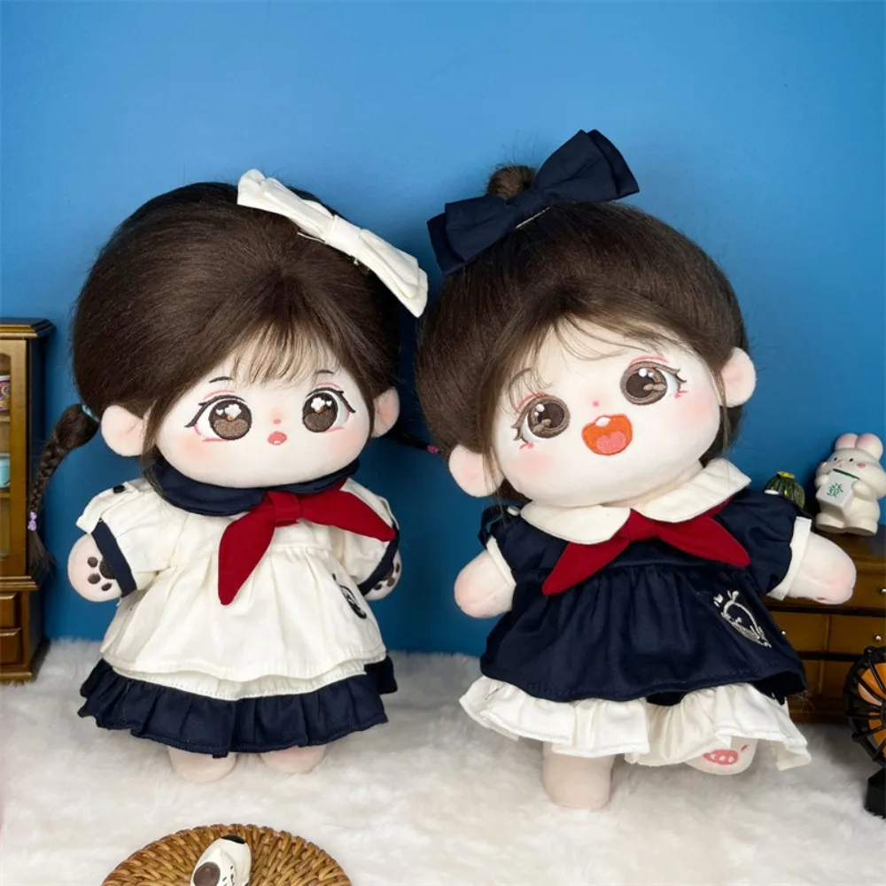 1 satz Bogen Haarband 20 cm Baumwolle Kleidung Wal Muster Schuluniform Baumwolle Kleid Outfit Mini Kleidung kinder geschenk