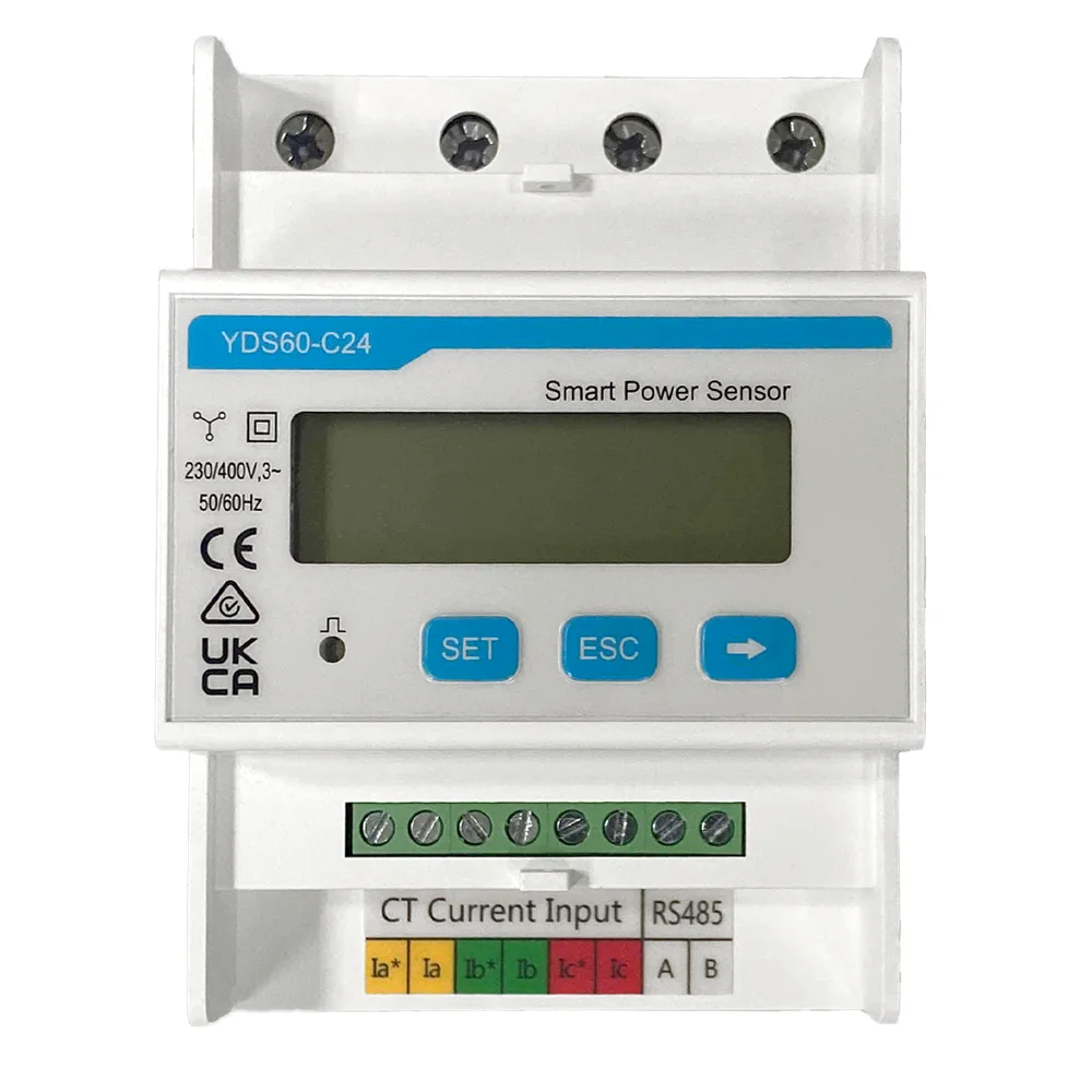 Smart 400V 3 Phase 4 Wire 250A/50mA RS485 Modbus RTU Power Kwh Bidirectional Energy Meter with CT