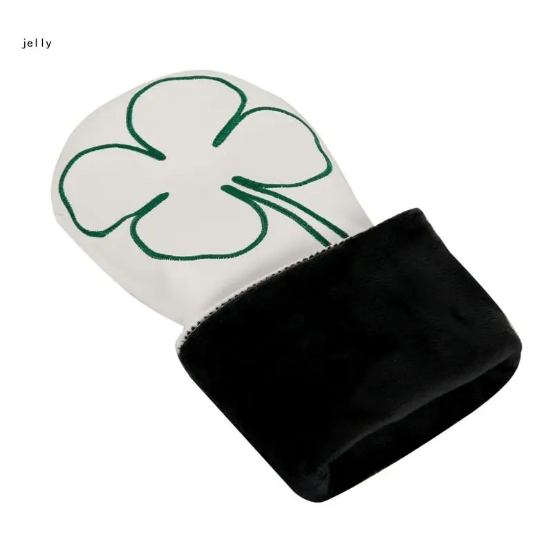 448C 3Pcs Leaf Pattern Driver Headcover PU Golfs Club Head Cover for Drivers and