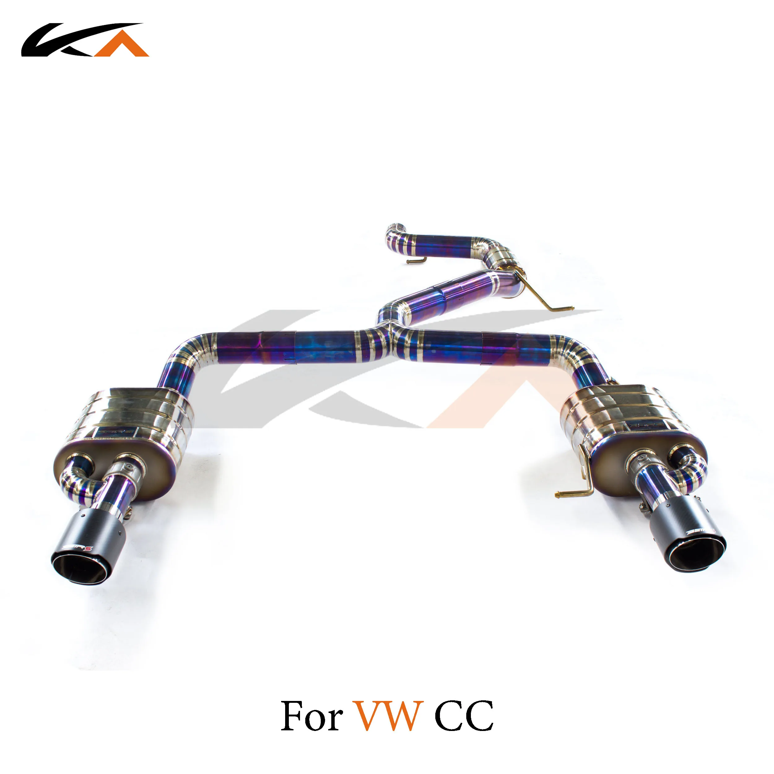 KA Tuning exhaust system parts titanium alloy catback for VW CC rear section performance muffler valve