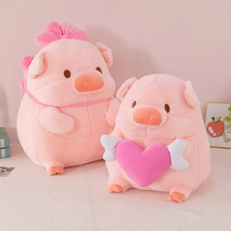 

Kawaii Plush Toy Cute Heart Pig Stuffed Doll Soft Cuddly Pillow for Kids Birthday Gift Perfect for Dorm Room Decor and Prize