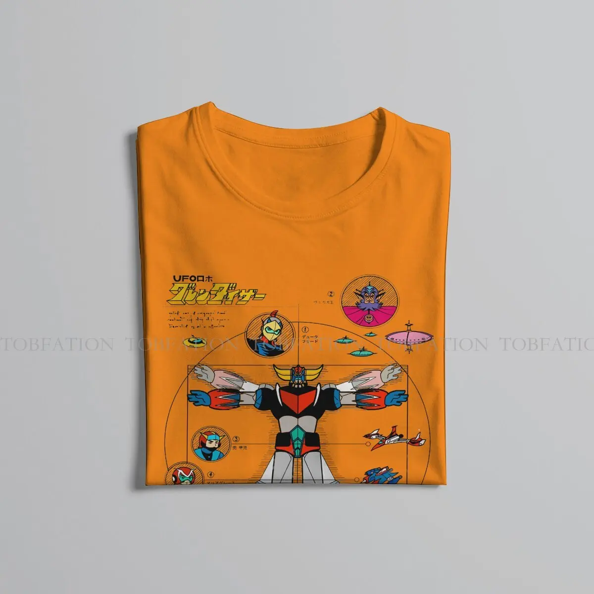DaVinci Color Anime UFO Robot Grendizer Actarus Men T Shirt Cotton Punk Crewneck TShirt Harajuku Streetwear image 5