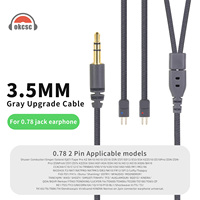 OKCSC 0.78 2 PIN Upgrade Earphone Cable for FIIO FD1/FH1s/SHUORE CONDUCTOR/TANSHJIM 3.5mm Oxygen Free Copper Gold-plated Plug