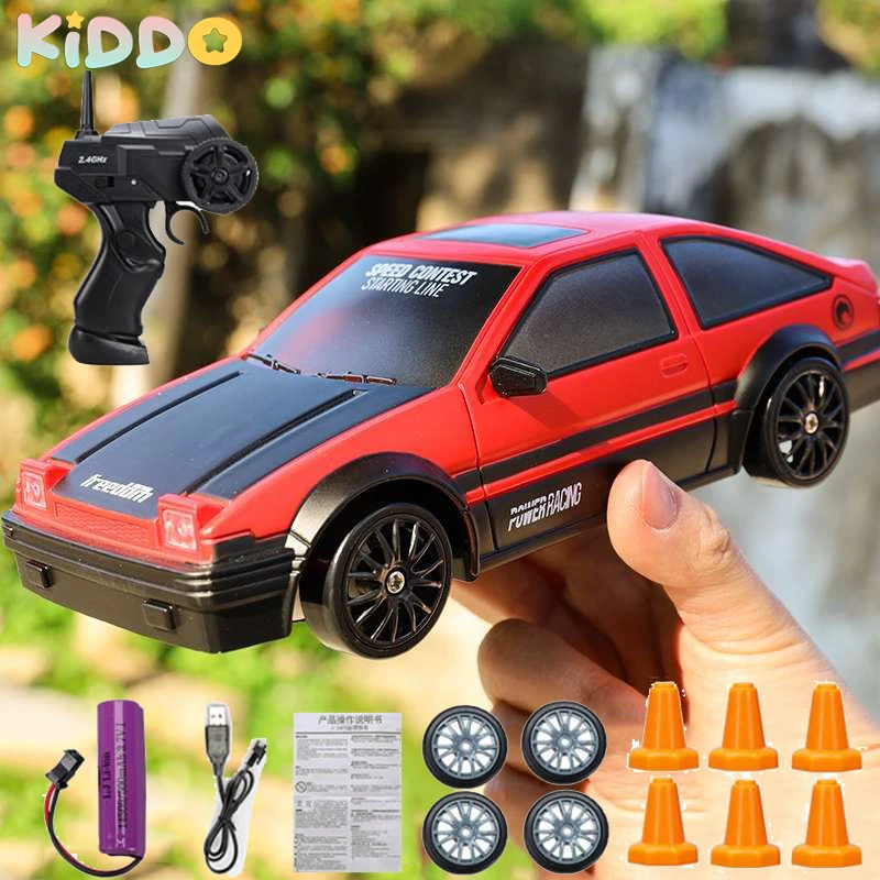 20Km/h RC Car 1/24 2.4G High Speed Remote Control Mini Model Vehicle Electric AE86 Drift Racing Car Gift for Kids Christmas