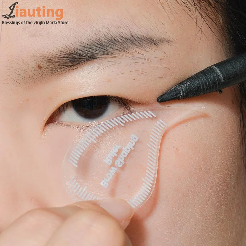 المسيل للدموع قطرة قوس الحاجب رسم الخرائط أداة 1 دقيقة الحاجب تشكيل حاكم قالب الإستنسل رسم سريع PMU الحاجب الشعر السكتة الدماغية كحل