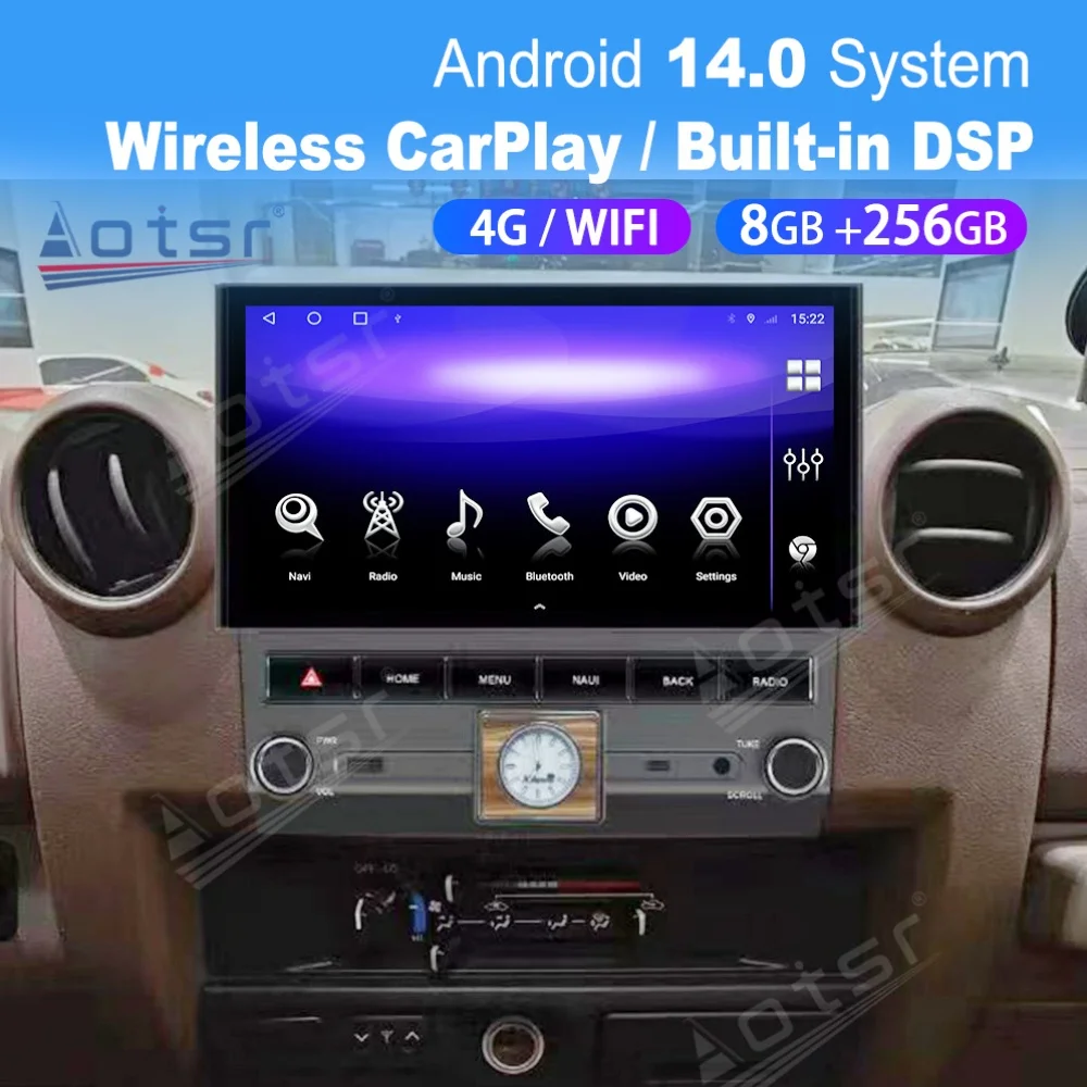 

Автомобильный радиоприемник для Toyota Land Cruiser LC70 LC75 LC76 2007 ~ 2021 CarPlay Android Auto GPS-навигационный плеер видео стерео DSP 4G