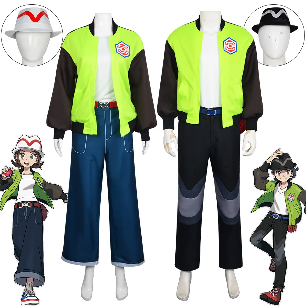 jeu-d'anime-za-mon-cosplay-heros-heroine-costume-vert-noir-punk-hip-hop-veste-de-baseball-blanc-noir-chapeau-hallow-disfraz-mujer