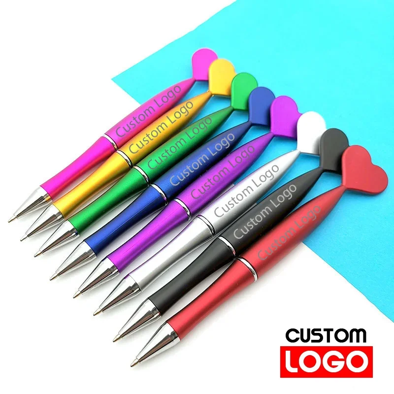 

Wriggable Love Ballpoint Pen Plastic Advertising Pen Love Modeling Pen Wedding Holiday Christmas Pen Custom Logo Wholesale