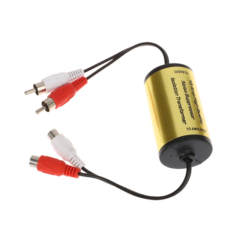 New 2× Male Female Auto Audio Noise Filter Suppressor Ground Loop Isolator Car Home Stereo Sound System Accessory