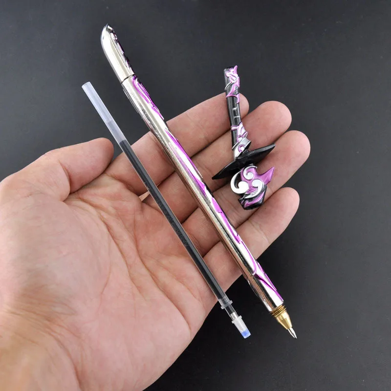 Game Impact Weapons Model Stationery Nice Creative Ballpoint Pen Anime Cosplay Props Sword Pens Fans Souvenir Gift 22CM