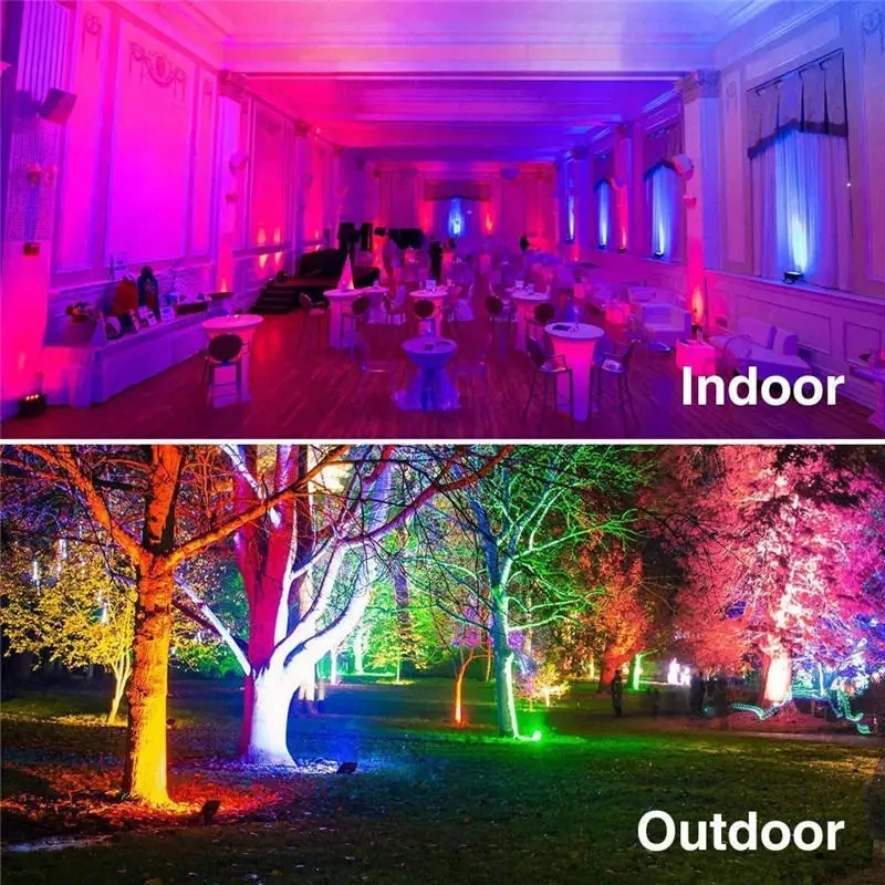 LED Colorful Floodlight RGB Lawn Landscape Spotlight Outdoor Waterproof Garden Square Park Courtyard Wall Tree Greening Light