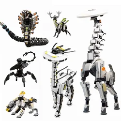 Horizoned Zero Dawned Long-necked Beast Action Figure Building Blocks Sets Mechanical Giraffe Monster Bricks Toy for Kids Gift