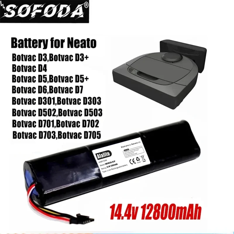 

Bateria Substituta de Vácuo Botvac, Robótica, D3, D4, D5, D6, D7, 205-0011, 14.4V, 61WH, 5200mAh