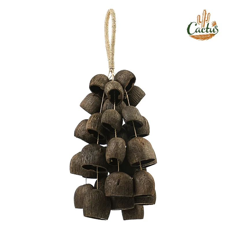 Natural Shell Wind Chime. Hand-cranked Bell Backpack Accessory. Headboard And Window Decoration. Jacaranda,nut Shell Bells