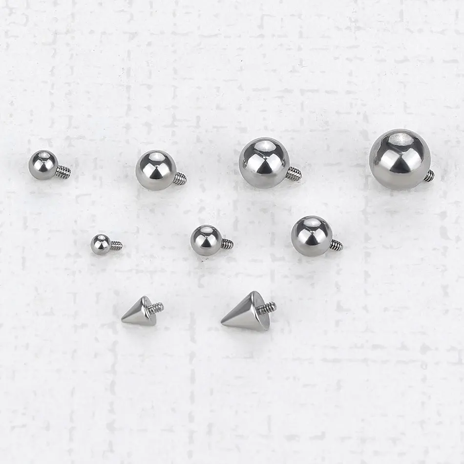 10Pcs/lot Steel Internal Thread Balls Spikes Accessories for Lip Nipple Belly Tongue Eyebrow Ear Piercing Body Jewelry