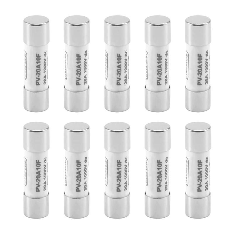 10 buah 1000 VDC Fuse Solar PV Explosion-proof Fuse Silver - 20A