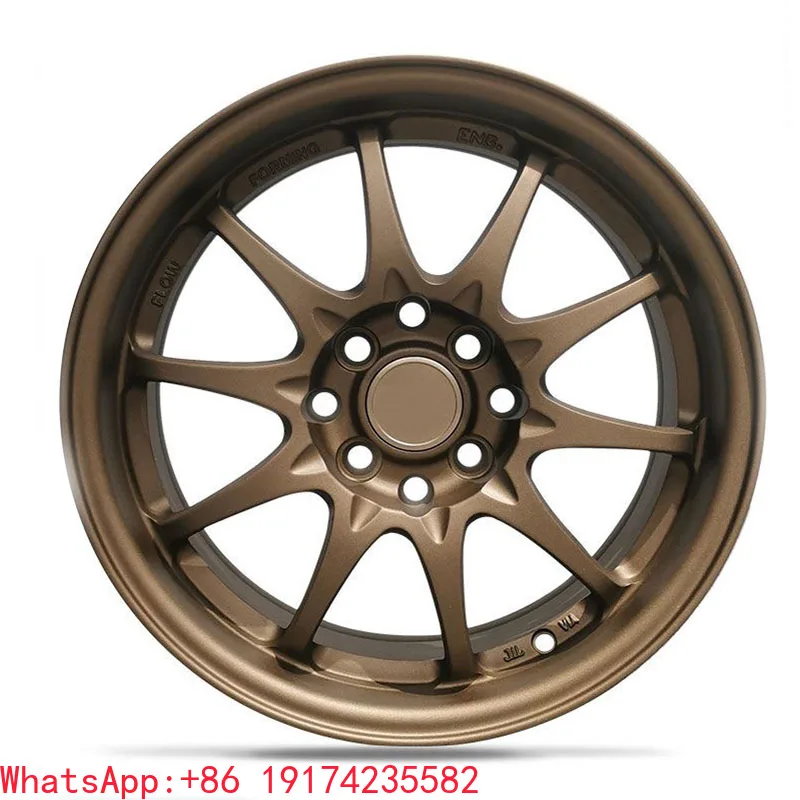 

16 Inch 4x100 4x114.3 4x1143 Bronze Colour Alloys Aluminum Car Rims Wheels for Rays CE28 Mini bm audi vw Honda Civic Fit