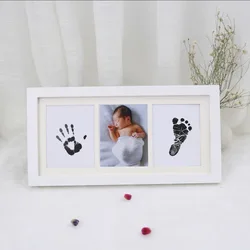 Newborn Memorial Ink Hand Foot Print Photo Frame Baby DIY Handprint Footprint Picture Frame Growing Souvenir Items Paw Print Pad