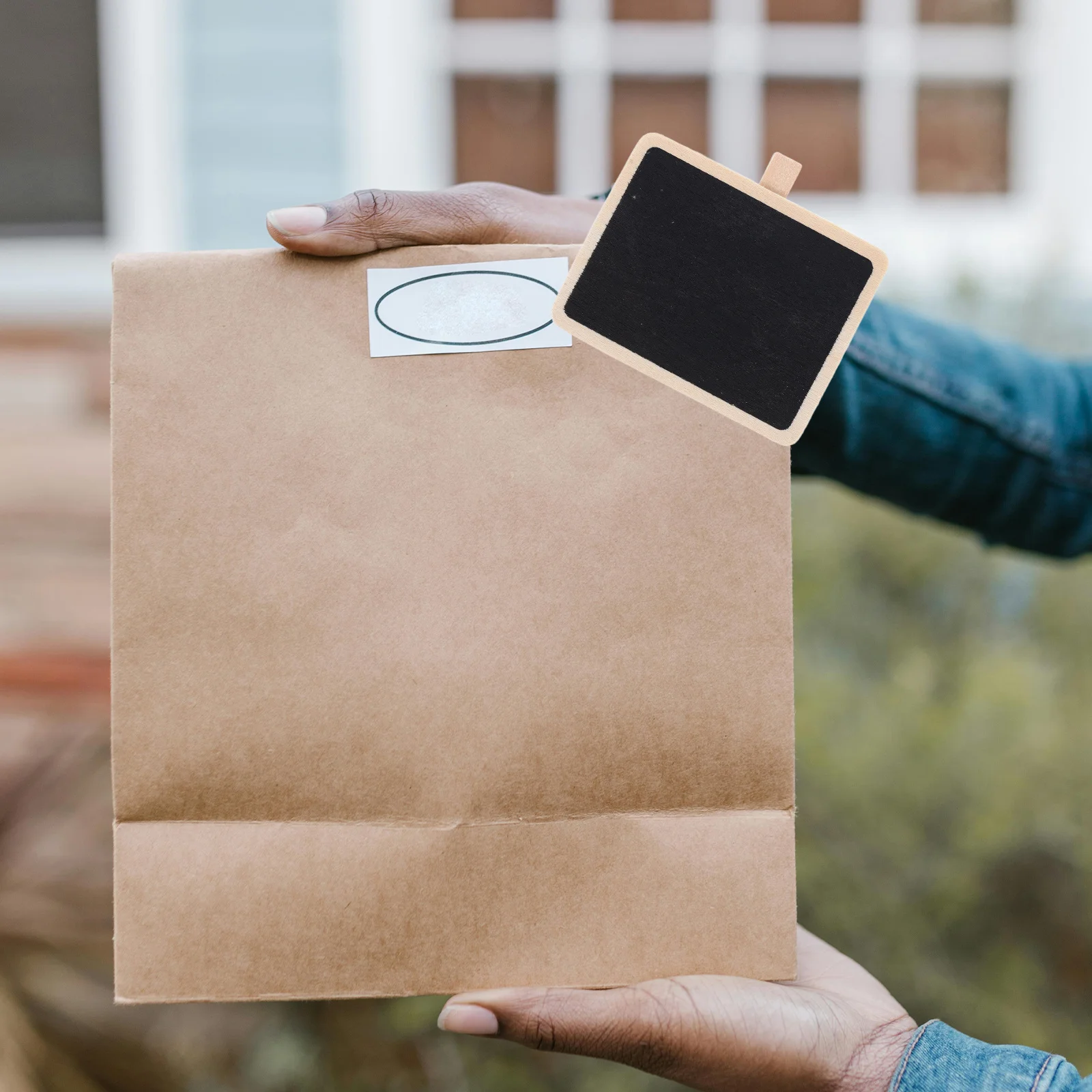 4Pcs Mini Blackboard Clips Wooden Chalkboard Labels Multipurpose Food Signs Note Holder Photo Message Board for Party Home