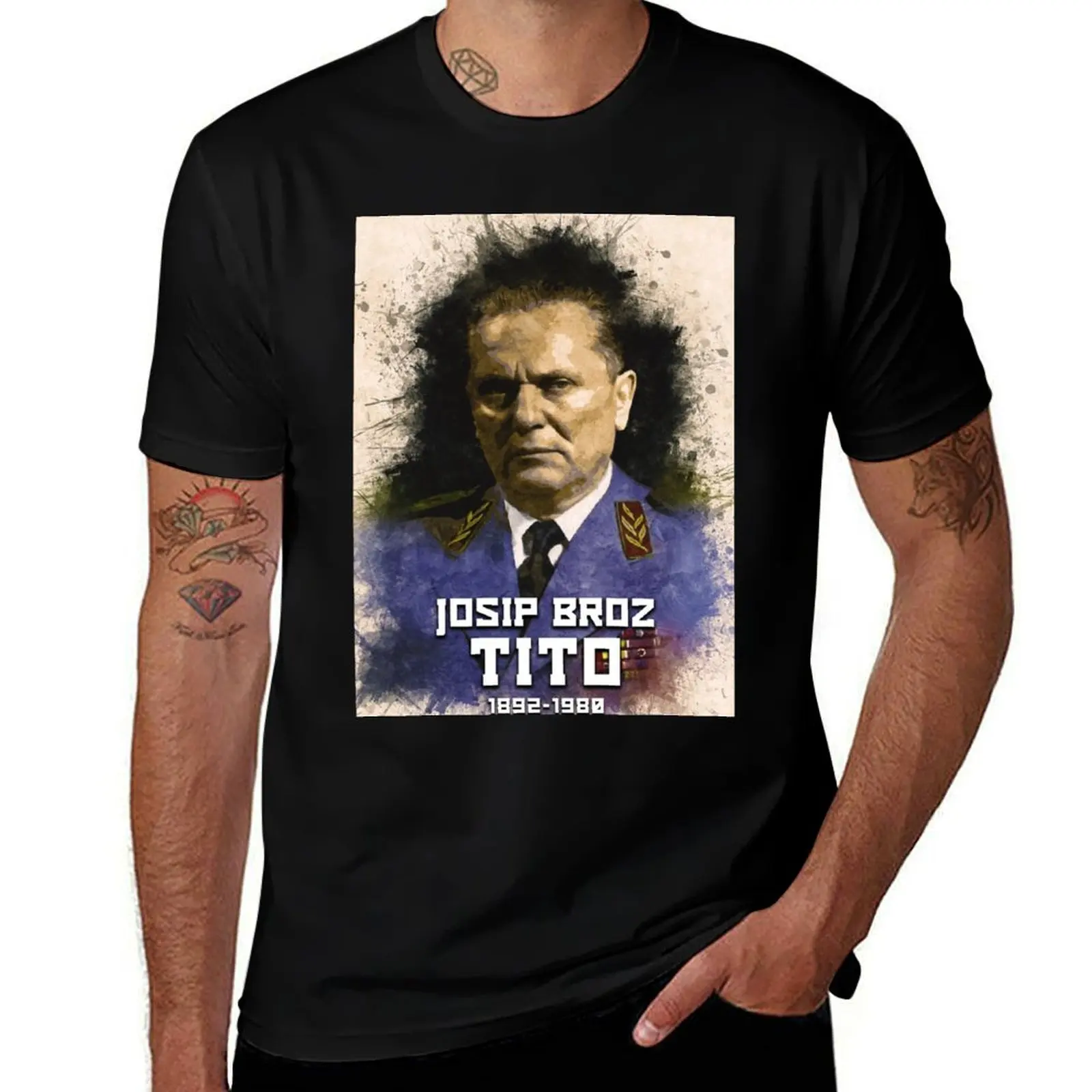 Josip Broz Tito 1892 - 1980 the President of Yugoslavia SFRJ T-Shirt Casual Loose Short Sleeve Tee for Men T-Shirt