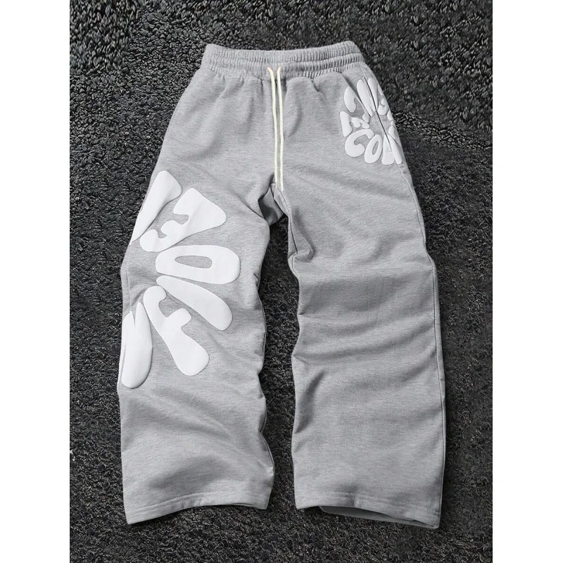 2026 High Street Sweatpants Summer American Letter Printing Personalized Trendy Couple Loose Fashion Trousers For Adults Kids