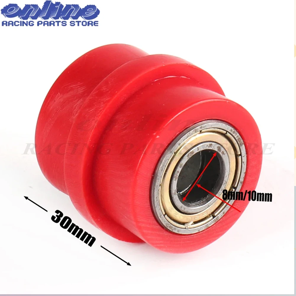 8mm 10mm Drive Chain Roller Pulley Wheel Slider Tensioner Wheel Guide Motorcycle For Enduro Motocross PIT Dirt Bike ATV CRF XR