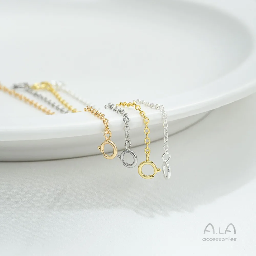 

Браслет-ожерелье, закрытое кольцо на обоих концах, удлиненная защитная цепочка, 14-каратное золото, цвет DIY, ювелирные аксессуары, жемчужный материал