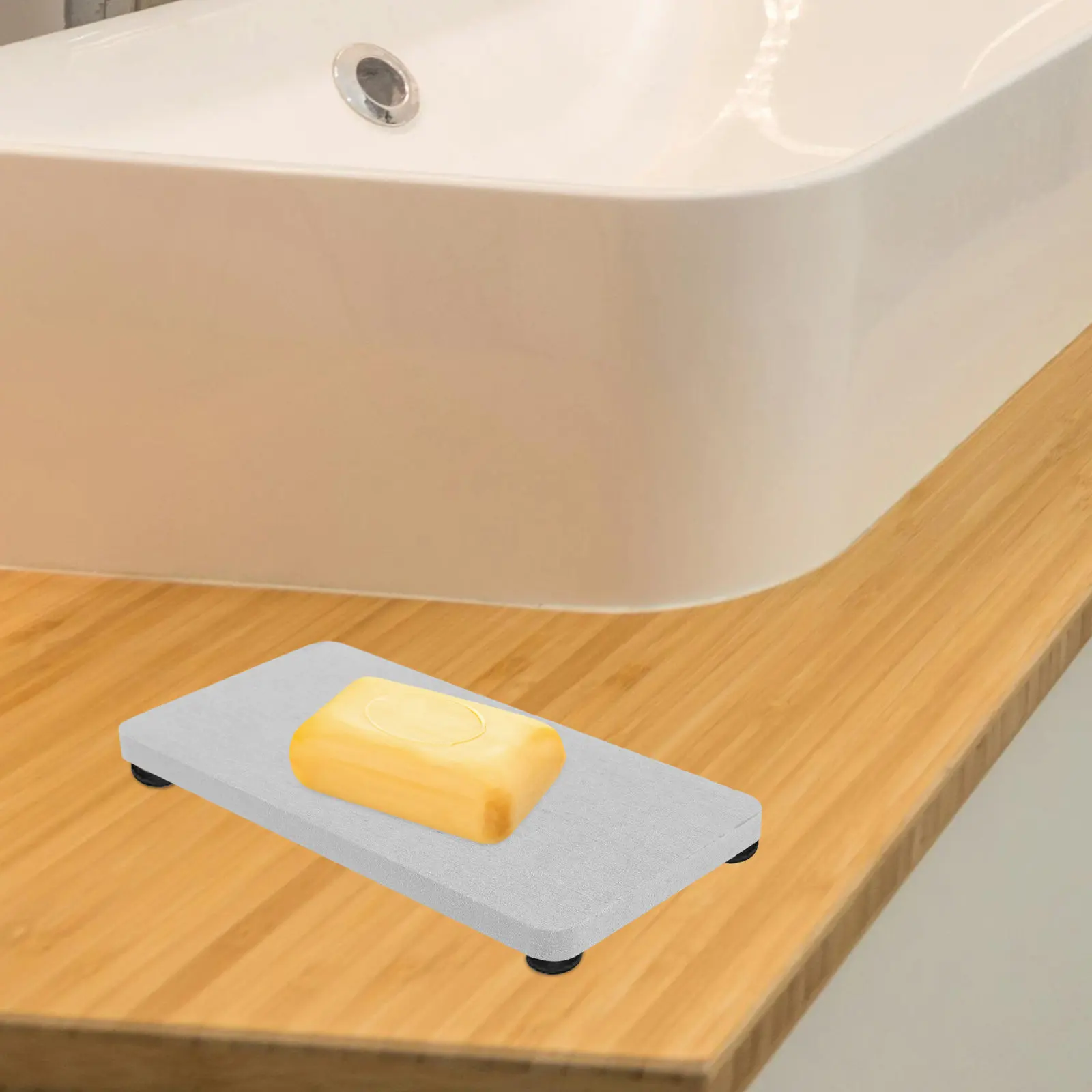 Silica Diatomite Absorbent Coaster for Bathroom Countertop Soap Holder Cup Mat Kitchen Bathtub Toilet Dry Fast Tidy Surface