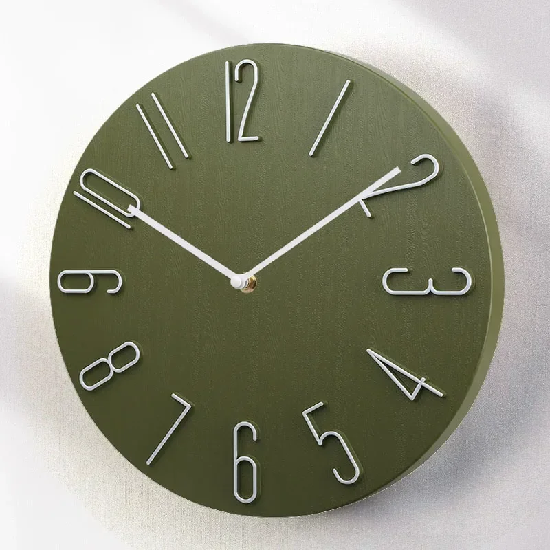 Silent Wall Clock Creative Modern Quartz Clock Living Room Decoration 8inch Digital Scale Wall Clocks Home decoration