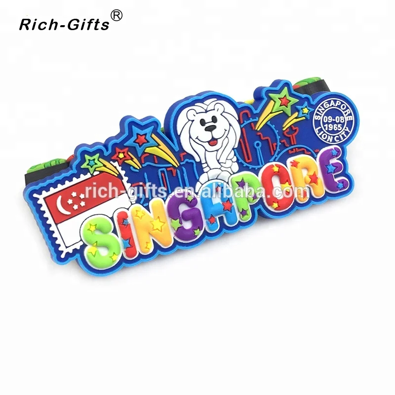 Personalized Soft Rubber Fridge Magnet for Singapore, Wholesale, Custom