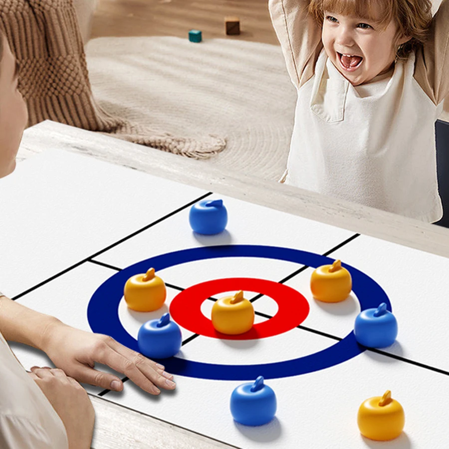 8pcs/16pcs Easy to carry mini/Curling sports/Puzzle board games Parent-child interactive children, adults, families, schools, of