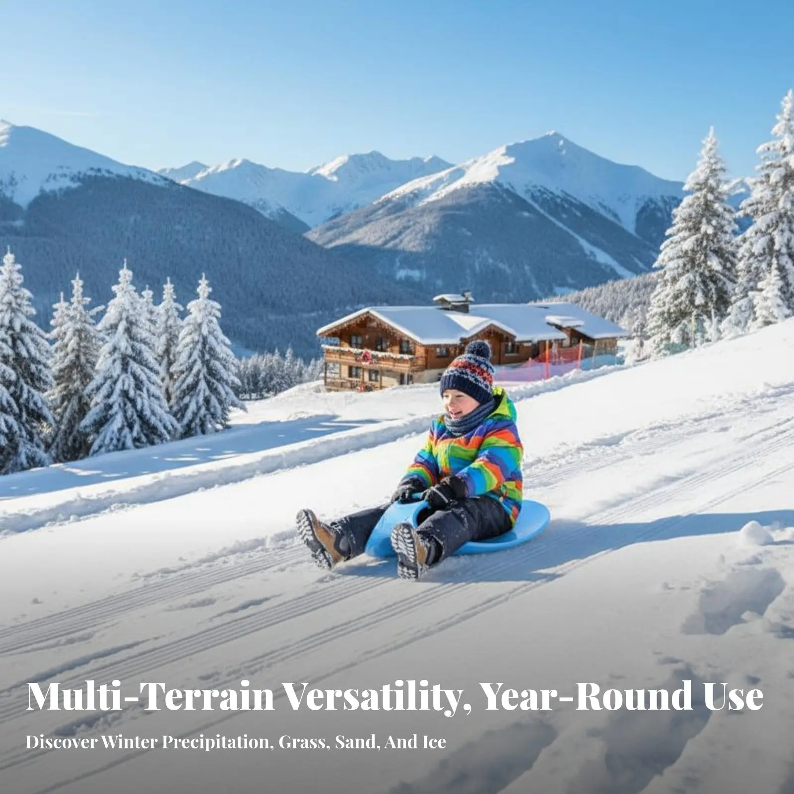 

frosty sled Mat Wear-Resistant Portable sled Thickened Design With Handles for Adults, Families, recreational areas &